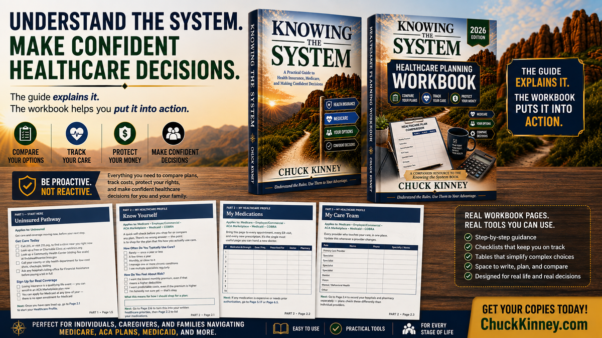 Sample pages from the fillable Healthcare Planning Workbook