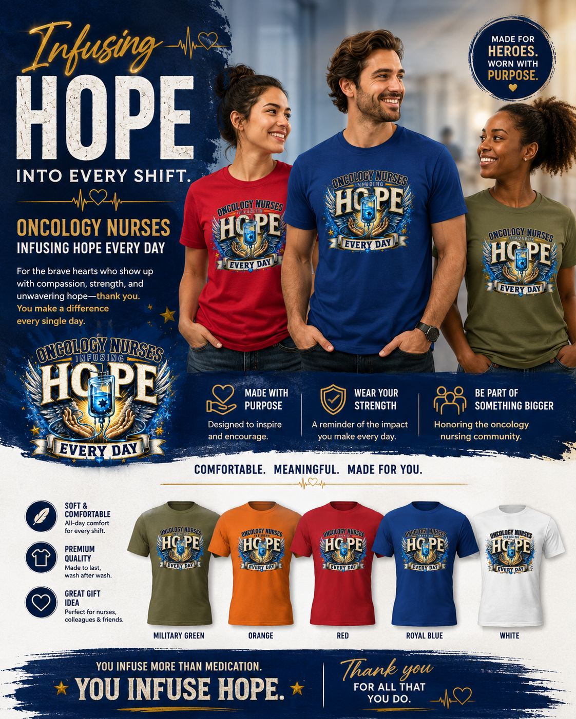 Unisex Fitted T-Shirt - Infusing Hope