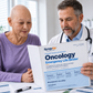A patient and her doctor reviewing the SynquUp Oncology Emergency Life Binder together