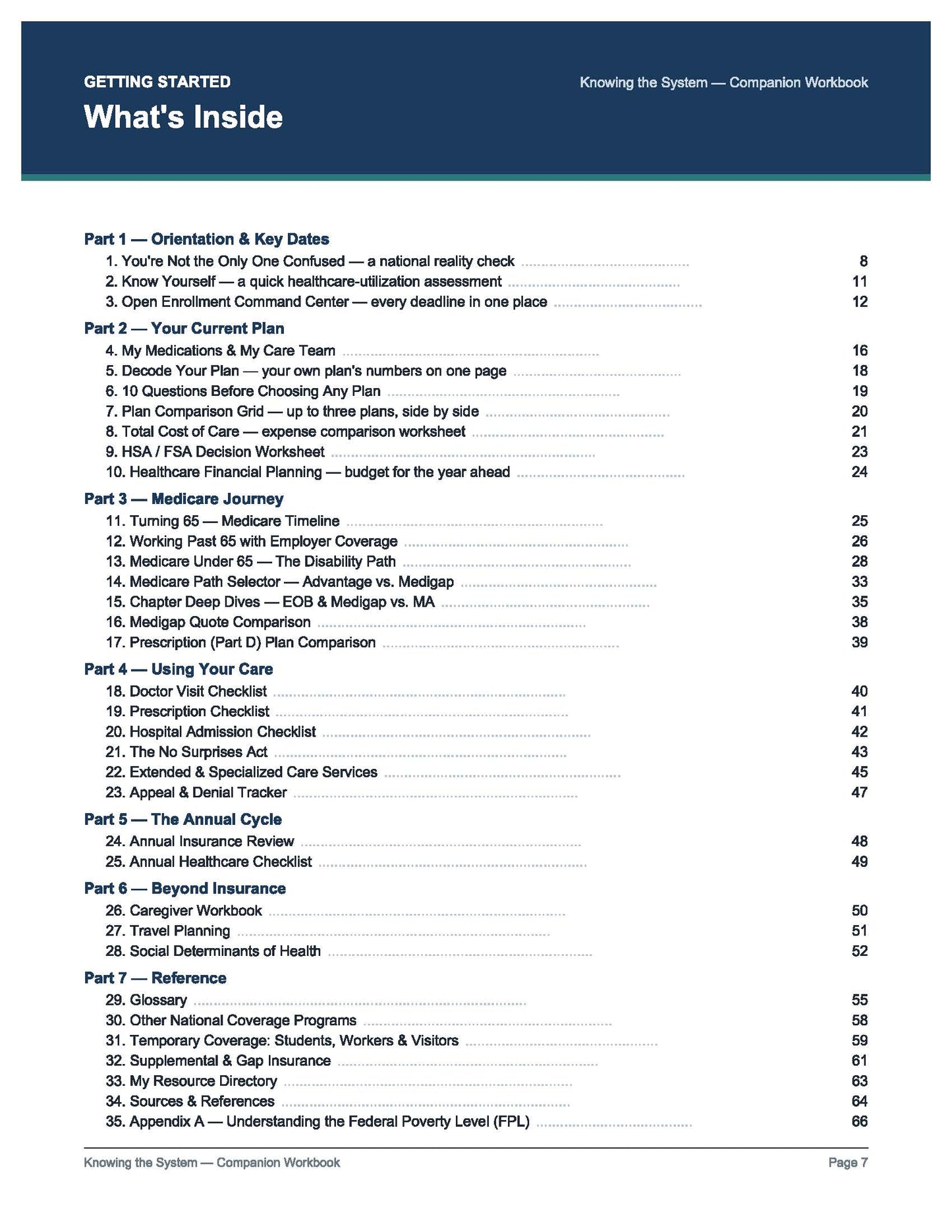 Knowing the System: Healthcare Planning Workbook (Digital PDF)
