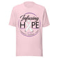 Unisex t-shirt in Soft Pink, front view
