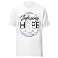 Unisex t-shirt in White, front view