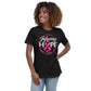 Black Infusing Hope t-shirt: Strength, Courage, Hope with pink ribbon and heartbeat